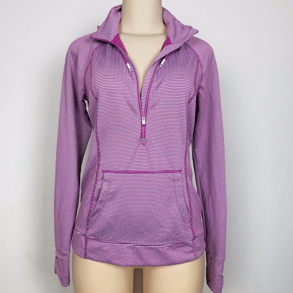 Tangerine hoodie pink & white striped size S